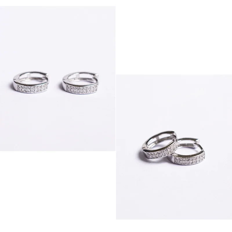 F стразы Стерлинговое Серебро 925 пробы клипсы для женщин кубический цирконий