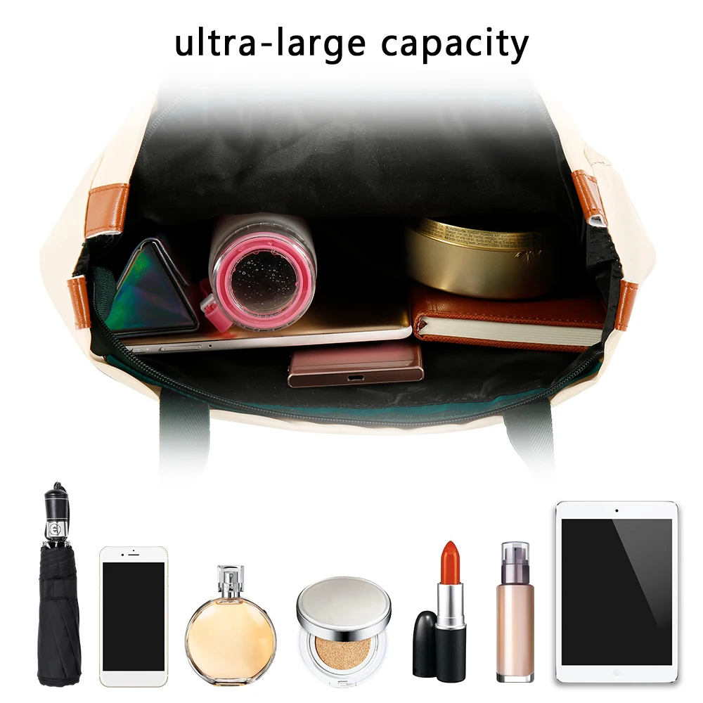 Рюкзак для ноутбука водонепроницаемый нейлоновый женский большой вместительный