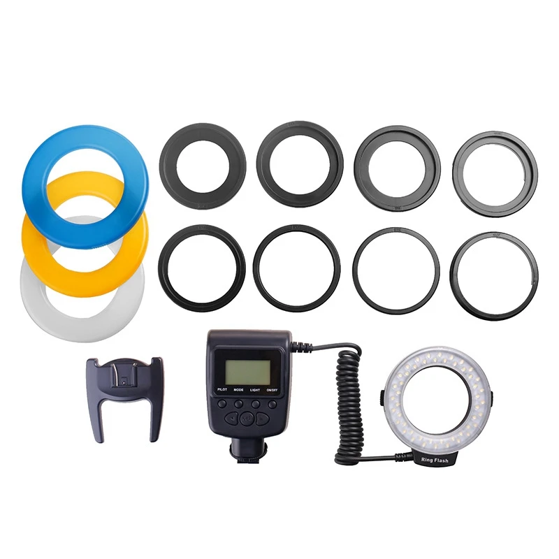 48 макро светодиодная кольцевая макровспышка совместима светильник с 8