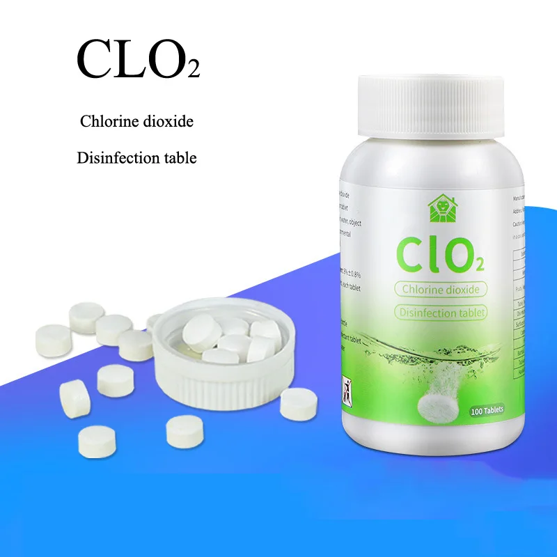 

100Pcs/Bottle Pool CLO2 Chorine dioxide Disinfection table Multifunction Chlorine Tablets Swimming Pool Cleaning Multifunctional