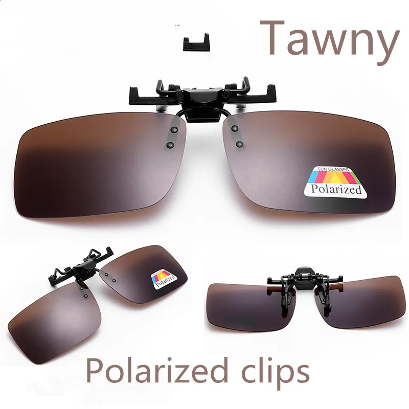 Солнцезащитные очки для мужчин и женщин поляризационные темные с клипсой