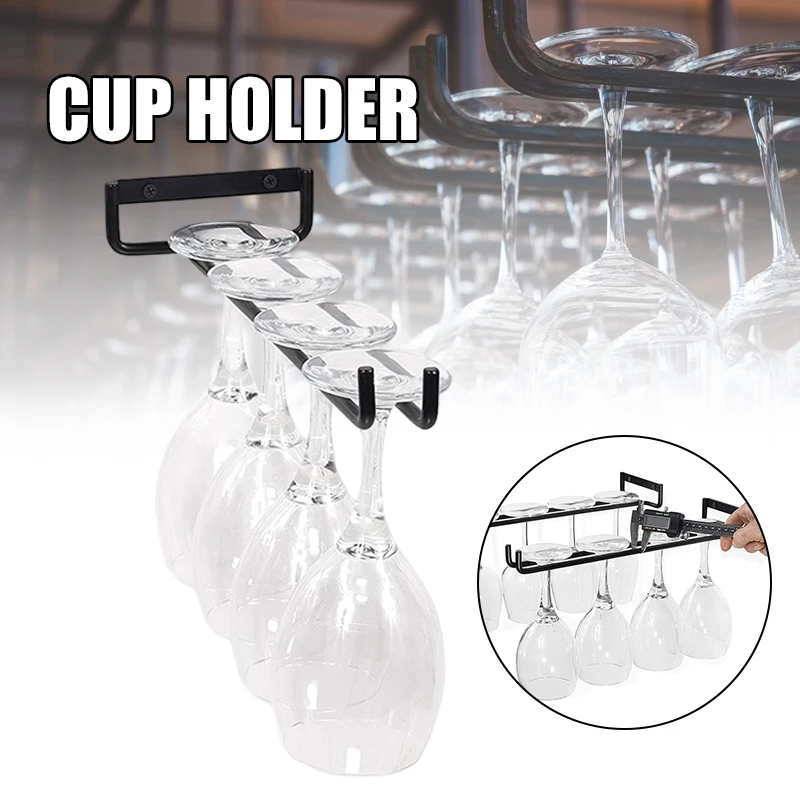 

Cup Holder Household Wine Glass Hanging Simple Up Down Hanging Goblet Single Row Wine Glass Holder L66