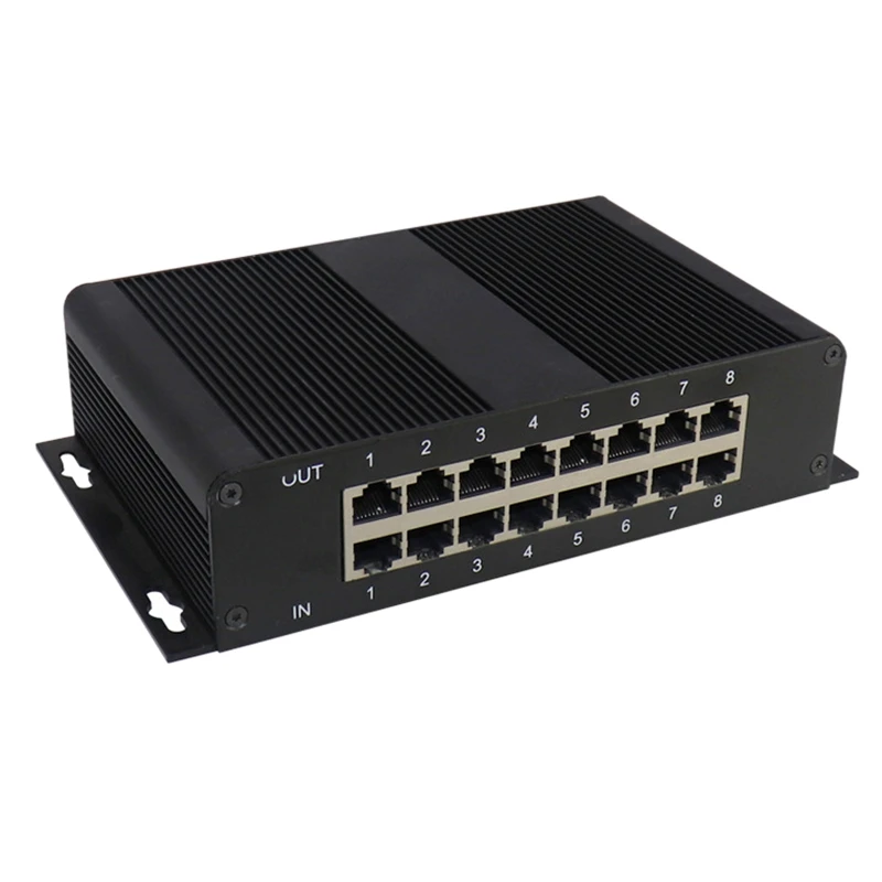 

8-Channel Gigabit Network Signal Protection Device-Surveillance Switch for Camera Network Switch