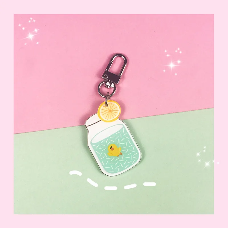 

Cute Ins Milk Carton Keychains Children's Fun Milk Bottle Key Chain Lovers Drink Key Chain Headphone Set Pendant Key Rings
