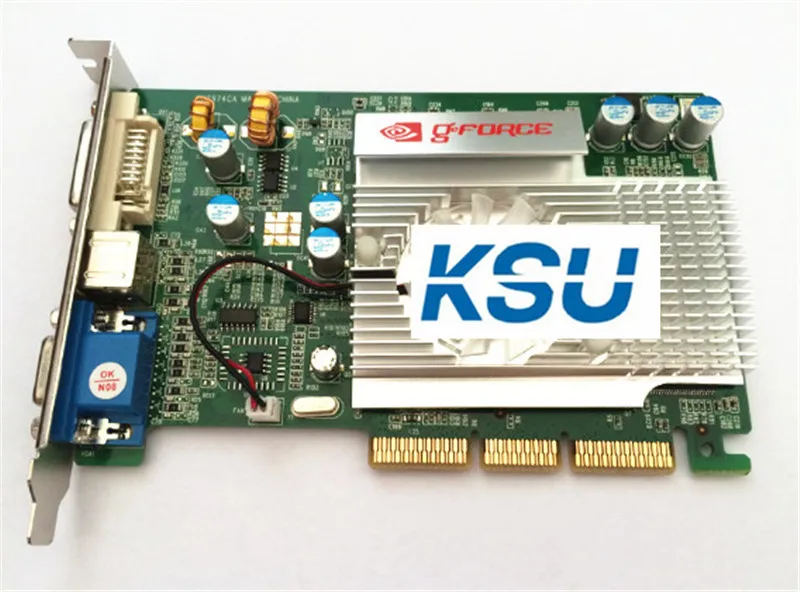 Высококачественная видеокарта nVIDIA GeForce FX5200 AGP 128M VGA/DVI 4x 8x|Компьютерные кабели и