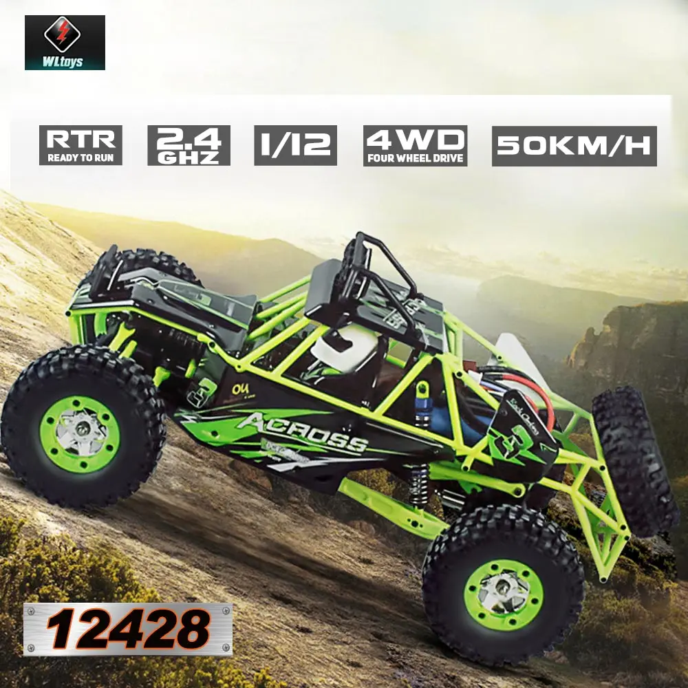 Wltoys 12428 1/12 RC Car 2 4G 4WD Электрический гоночный гусеничный RTR 50 км/ч высокоскоростной