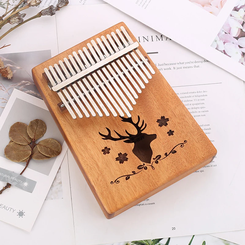 Kalimba 17 клавиш красное дерево большой палец пианино Mbira музыкальный автомат