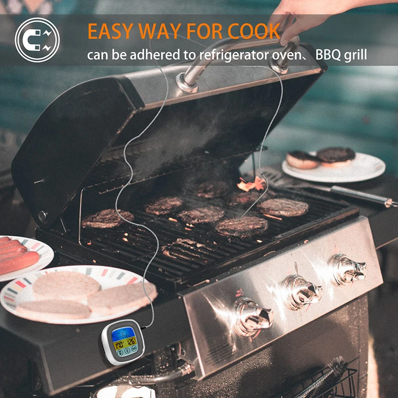Термометр для барбекю Магнитная Адсорбция программируемый Пищевой Цифровой