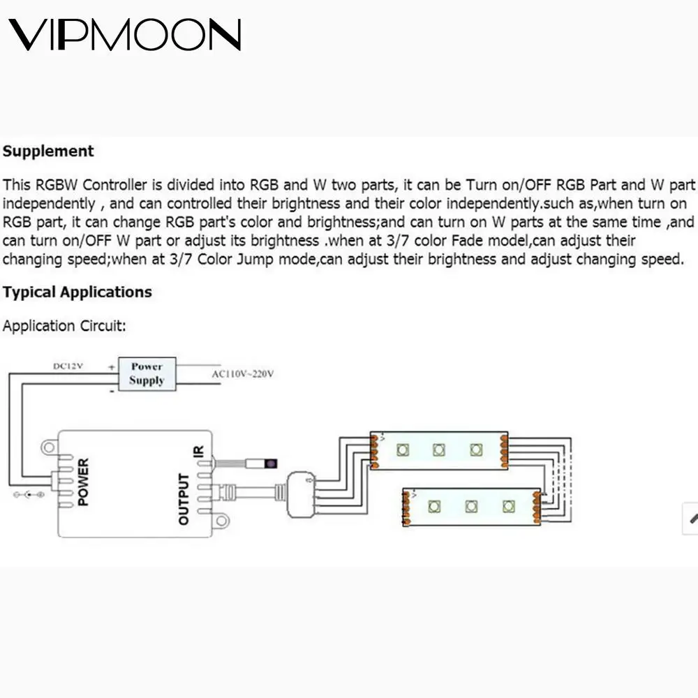 Новогодний светодиодный диммер 12-24 В 40 кнопок 5 контактов ИК-пульт дистанционного