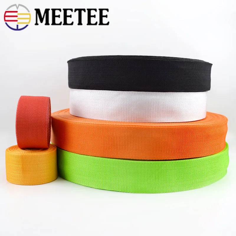 

Meetee 5meter 50mm Polyester Nylon PP Webbing Ribbon for Strapping Braided Bag Strap Garment Shoes Outdoor Band