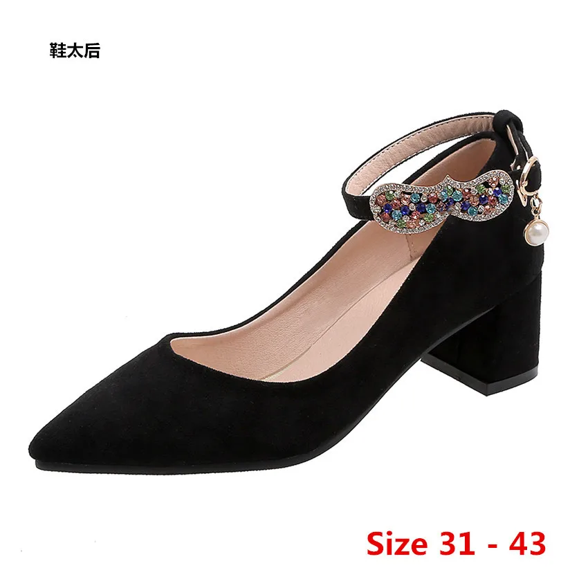 

Sexy Stiletto Women Pumps Super Med High Heel Shoes Party Wedding Women Concise Office High Heels Small Big Size 31 - 43
