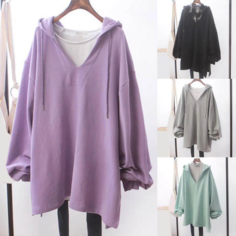 

Harajuku Hoodies Sweatshirts Women Hip Pop Puff Sleeve Loose Pullovers Winter Autumn Hooded Hoodie Tracksuits