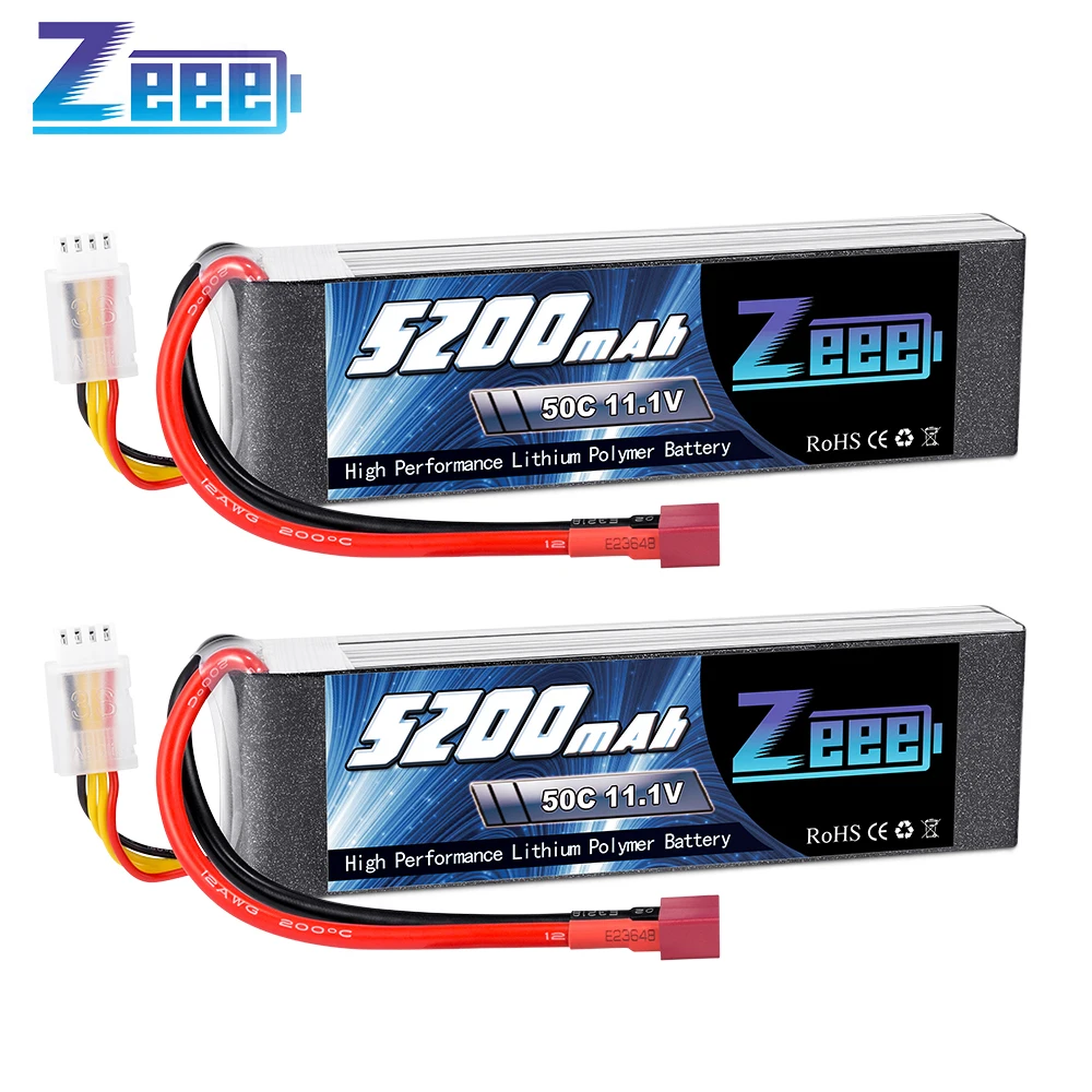 1/2 единицы Zeee 11 1 В 50C 5200 мАч 3S Lipo батарея с разъемом Deans мягкий чехол для