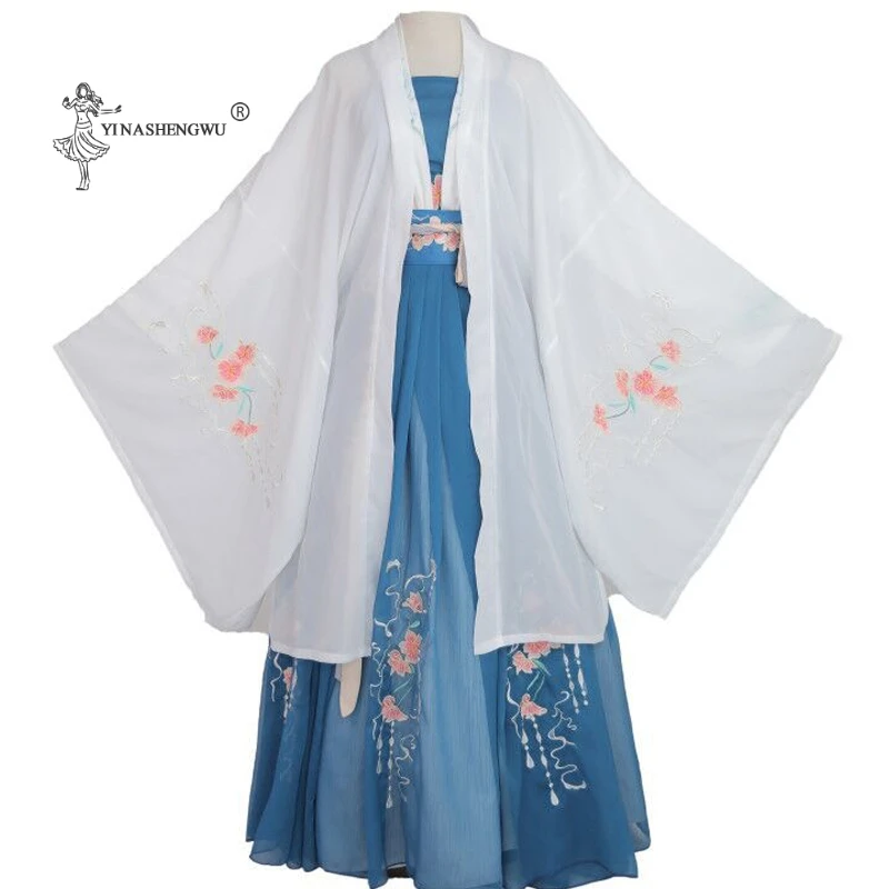 Женский костюм новый стиль женское платье династии Хань вышивка Династия Тан