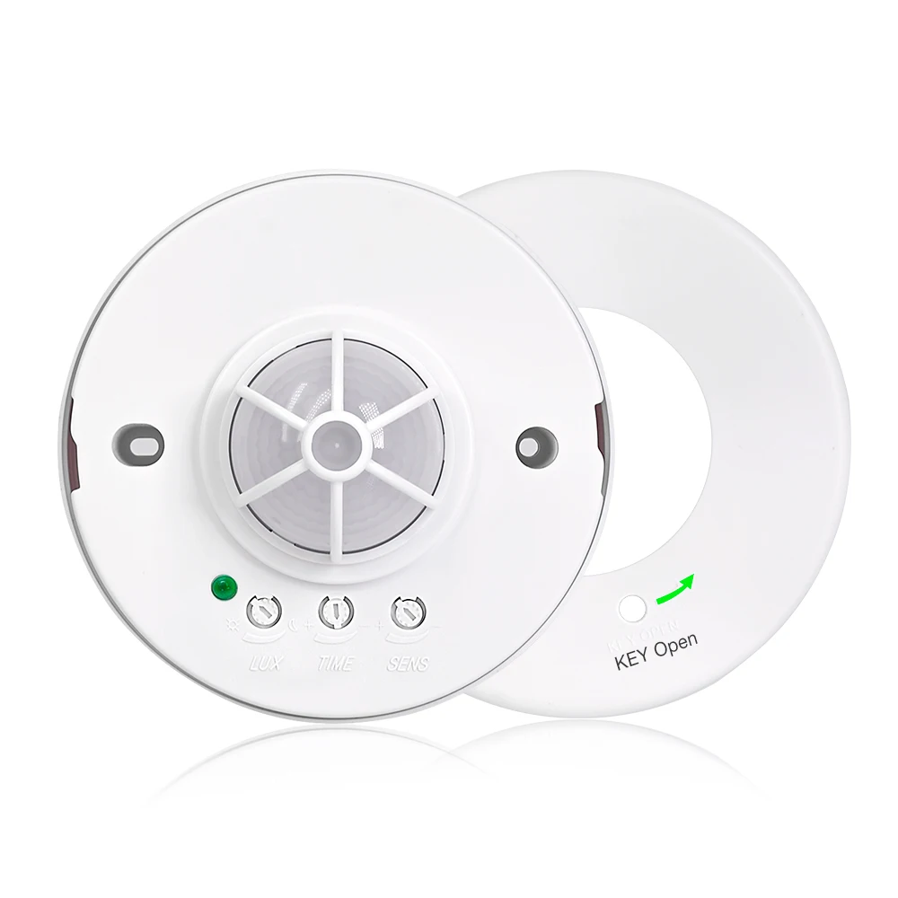 Etouch 110V 220V AC Регулируемый 360 градусов Потолок PIR инфракрасный датчик движения тела с 3 детекторами светодиодный выключатель света белый 036B