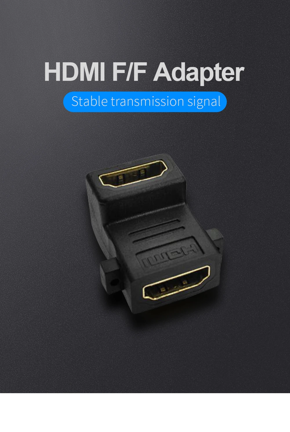 PCER HDMI адаптер под прямым углом 90 ° конвертер Женский к женскому адаптеру