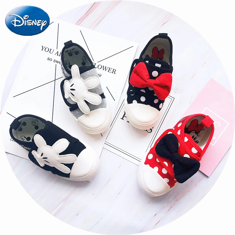 Новинка повседневная обувь для девочек с изображением Диснея парусиновая