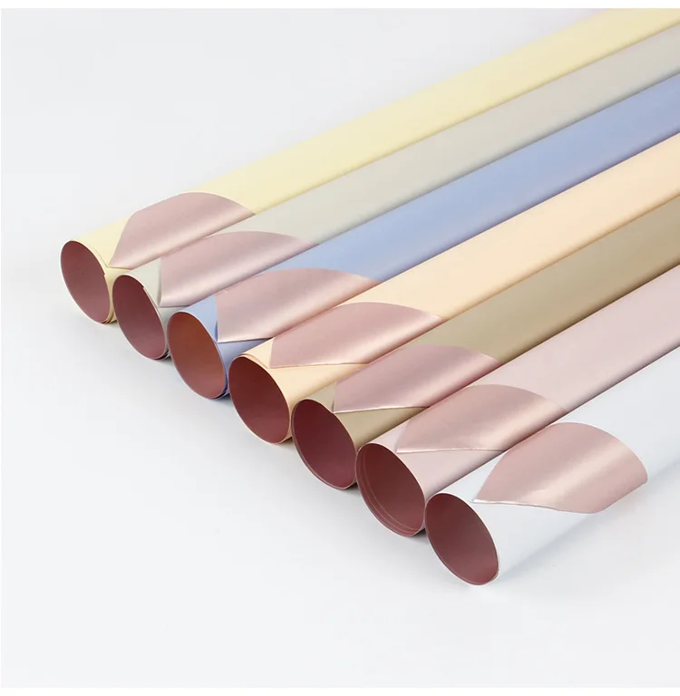 20 шт. двухслойная оберточная бумага для цветов 60*60 см розовое золото