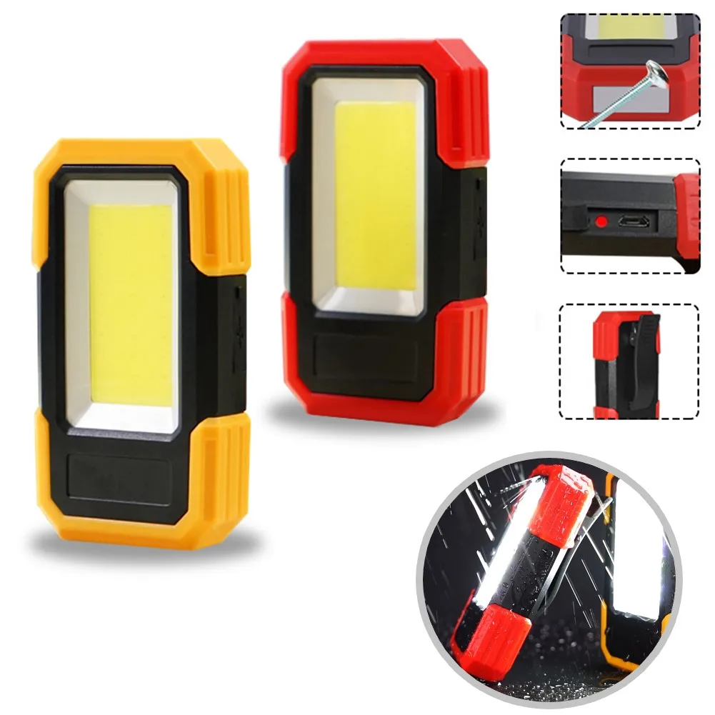 

Перезаряжаемый рабочий светильник COB, 3 режима, портативсветильник Водонепроницаемая вспышка, фонарь для наружного освещения, рыбалки, пеше...