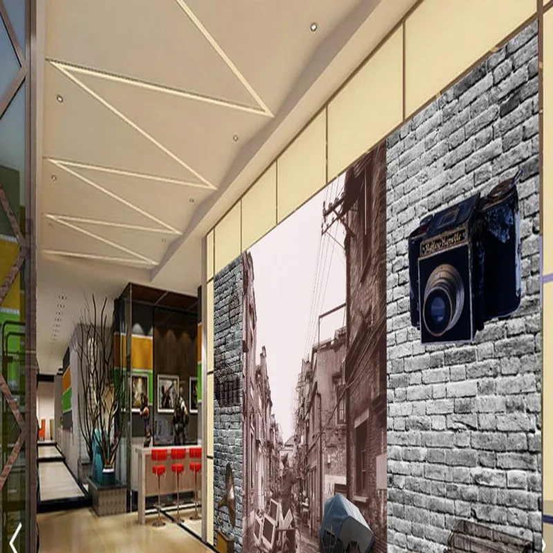 Фотообои ностальгические классические 3D обои с кирпичной стеной в китайском