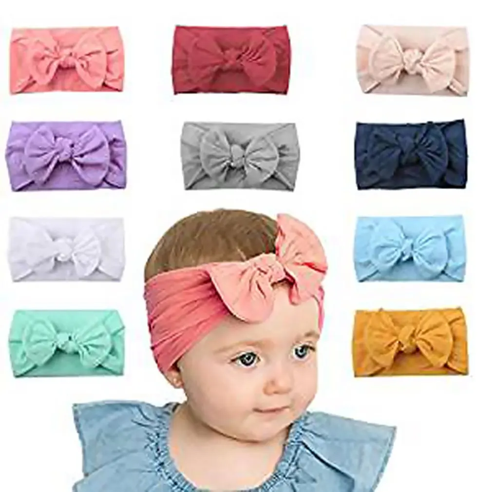 Новинка 2020 года брендовая повязка на голову для новорожденных девочек с большим