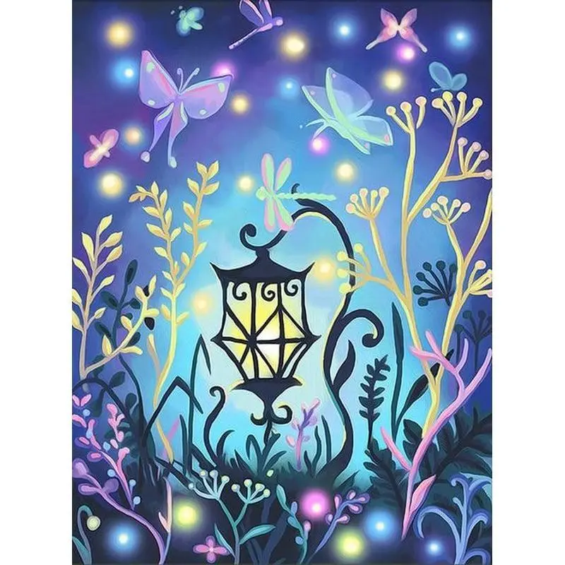 

RUOPOTY Painting By Numbers Light Butterfly Coloring By Numbers Drawing On Canvas For Adults Acrylic Paints Wall Decor