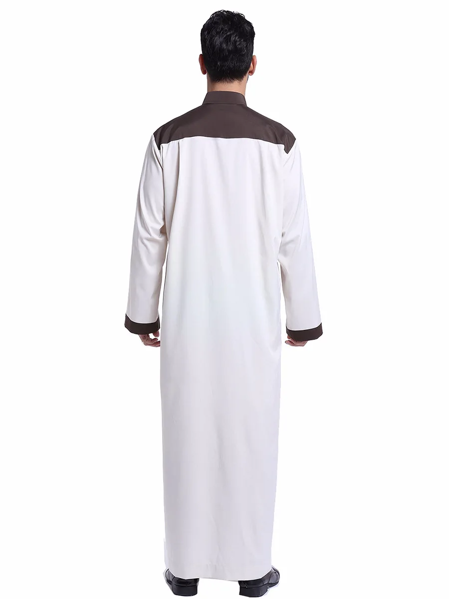 Latest Abaya Muslim Clothing Designs Dubai Muslim Men Dress islamic Jubba Thobe Men Prayer Robe Men Kaftan Mosaic color