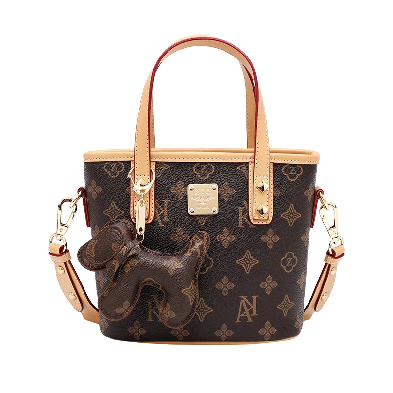 

Genuine Leather Bucket Bag for Women 2020 New Fashion Single Shoulder Messenger Bags Ladies Mini Working Commute Purses Channels