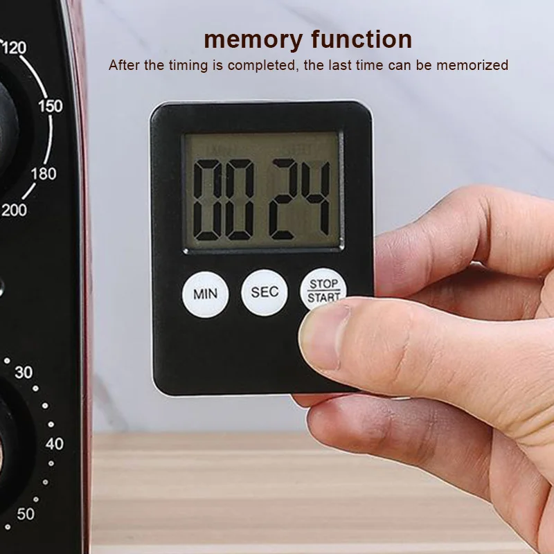 Кухонный таймер с цифровым ЖК-дисплеем квадратный обратный отсчет для
