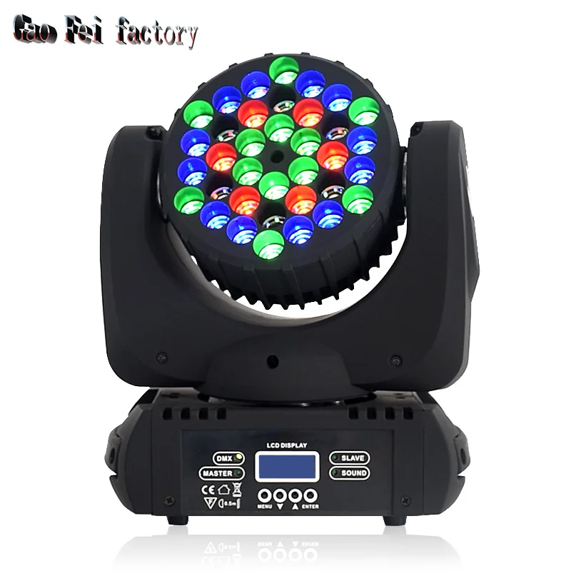 moving head 36X3W Светодиодный светильник сценических эффектов со сменой цвета rgbw свет движущаяся головка/светодиодный движущийся луч головы/светодиодный Рождественский свет проектор - Цвет: moving head 36X3W