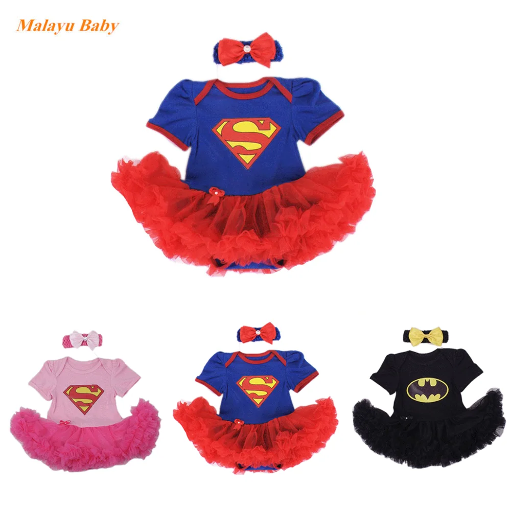 Детский комбинезон хлопковое Сетчатое платье милый для младенцев с мультяшным