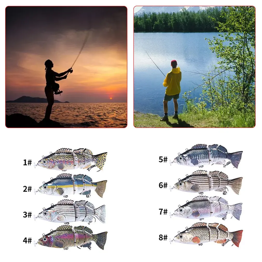 

15CM Robotic Electric Lure Swimming Lures Fishing Auto Electric Lure Bait Wobblers Swimbait USB Rechargeable Flashing LED light