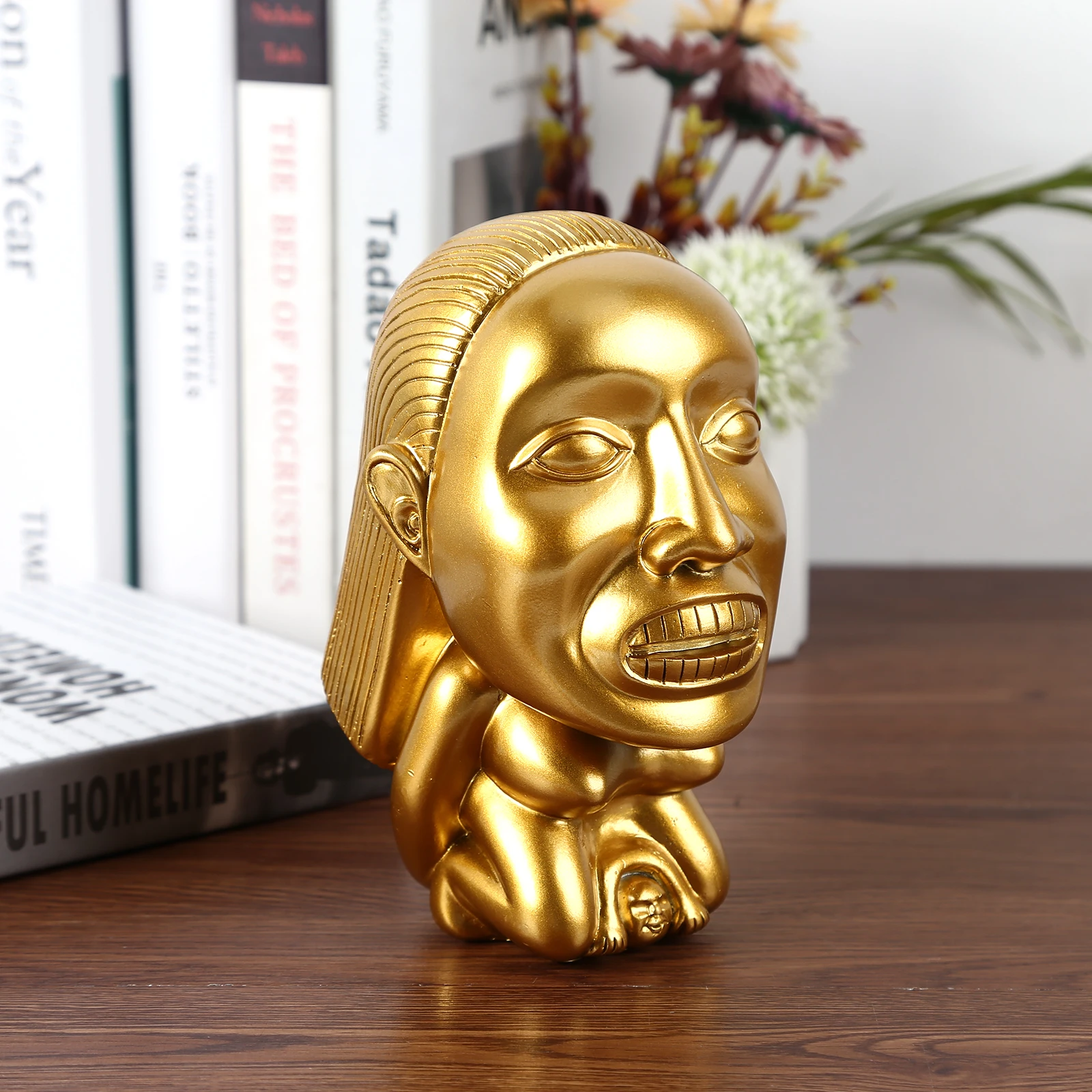 Indiana Jones Idol Golden Fertility Statue Resin Fertility Idol Sculpture with Eye Scale Raiders of The Lost Ark Cosplay Props images - 6
