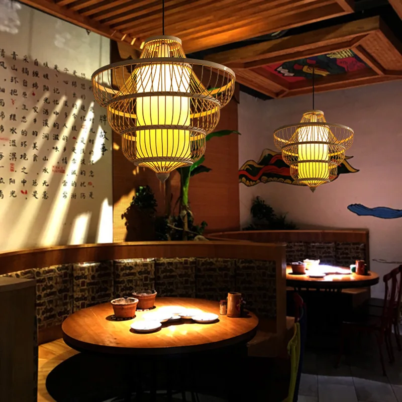 Японские традиционные простые светильники подвесные для столовой спальни отеля
