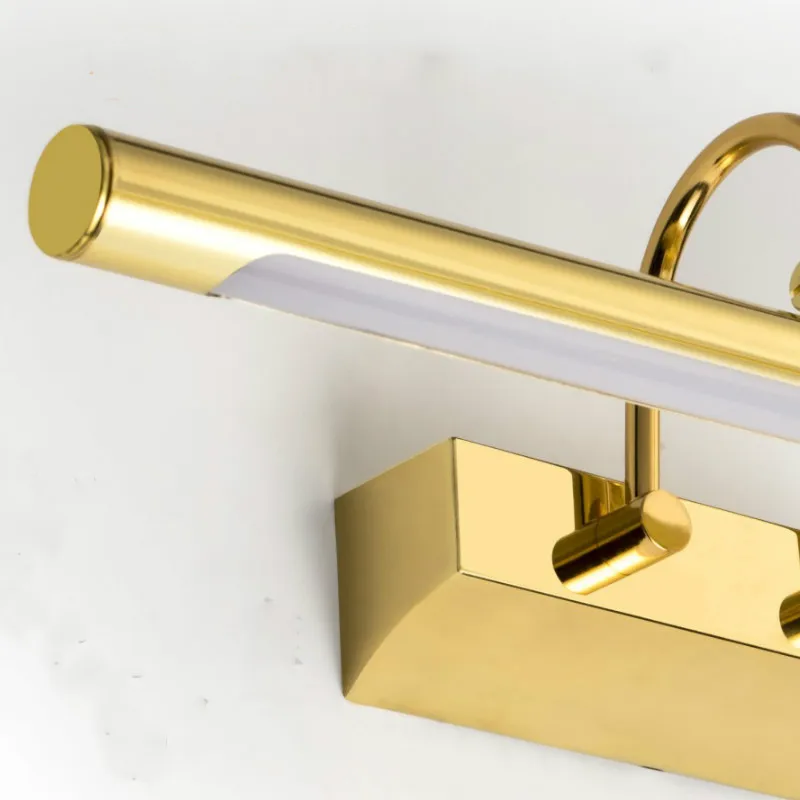 Золото настенное зеркало лампы спереди светильник светодиодный Анти туман