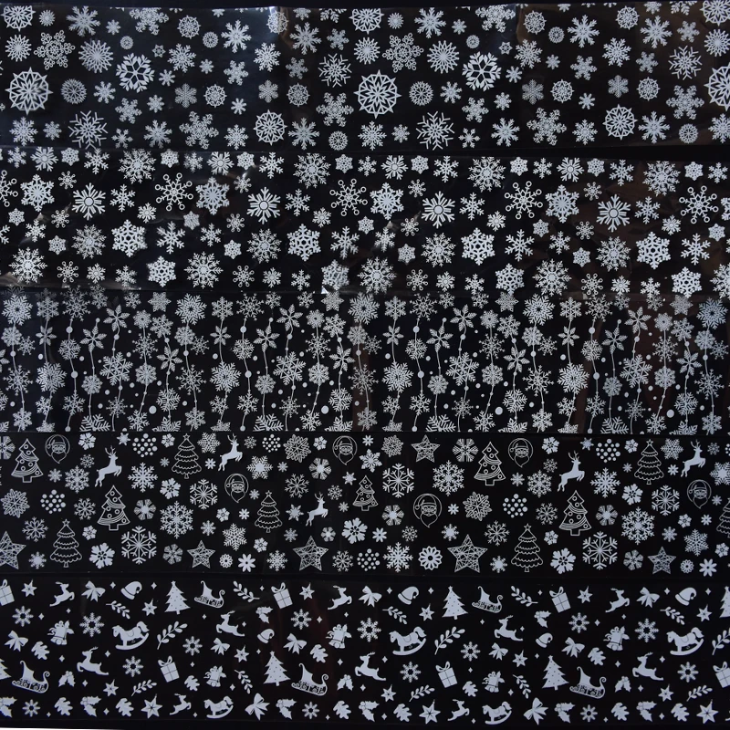 

1roll White Christmas Nail Transfer Foils Paper Winter Snowflakes Nail Foil Stickers Xmas Manicure Nail Art Decorations 4*50m