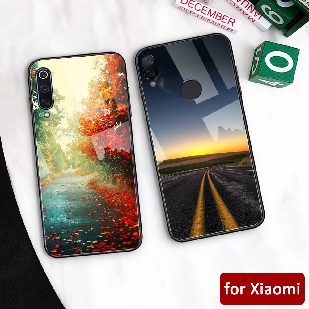 Чехол для Xiaomi 6 стеклянная задняя крышка чехол с опавшими листьями k20 mi 5 Φ 6x Redmi Note 7