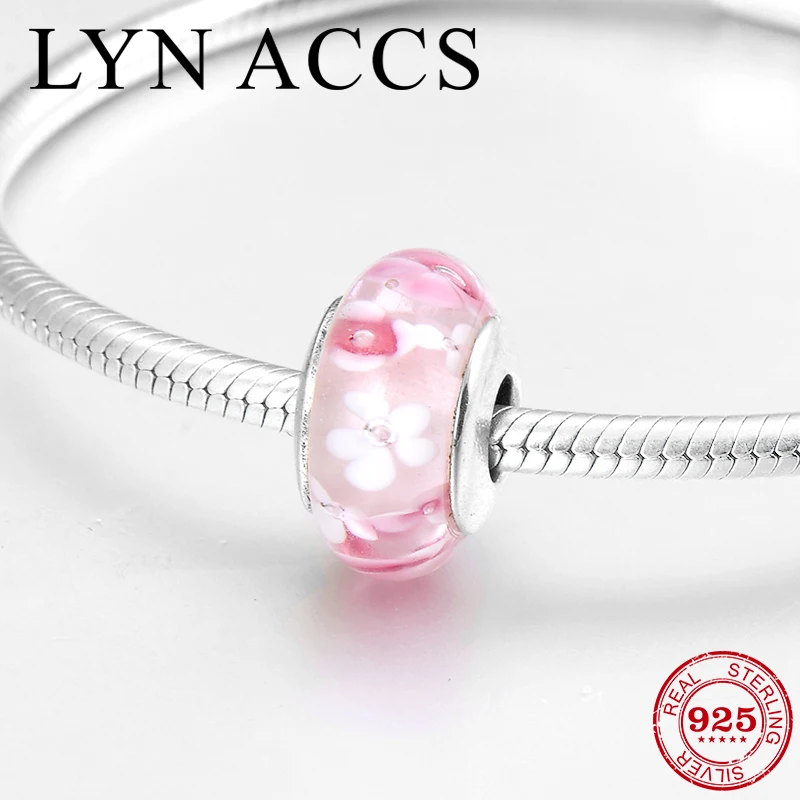 Бусины из серебра 925 пробы в пасторальном стиле муранского стекла | Украшения и