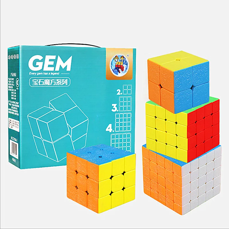 ShengShou драгоценный камень 2x2/oneplus 3/OnePlus x 3 4x4 5x5 Набор подарочных коробок, Магический кубик, Shengshou драгоценный камень 2x2x2 3x3x3 Скорость куб Набор подарочных коробок 4x4x4 5x5x5 волшебный куб