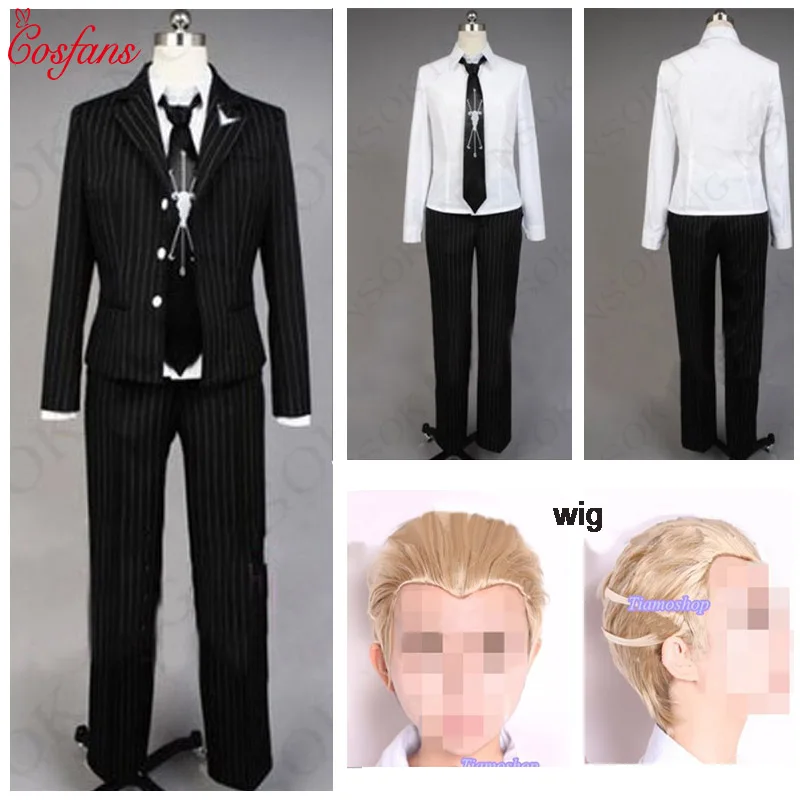 Anime Danganronpa Super Cosplay Kuzuryuu Fuyuhiko men Costume custom made Halloween cosplay costumes and wigs free delivery