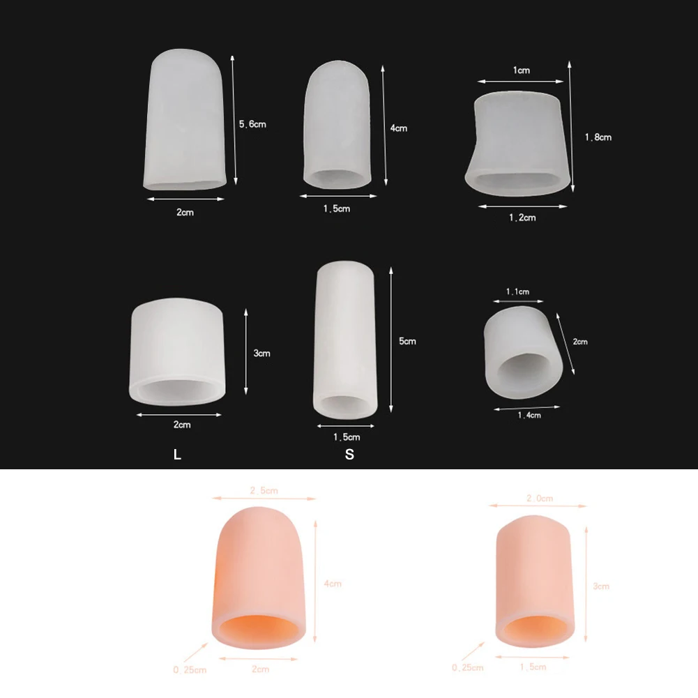 

10pcs Gel Cover Cap Pain Relief Preventing Toe Finger Protector Cover Foot Care Forefoot Cushion for Corn Blisters
