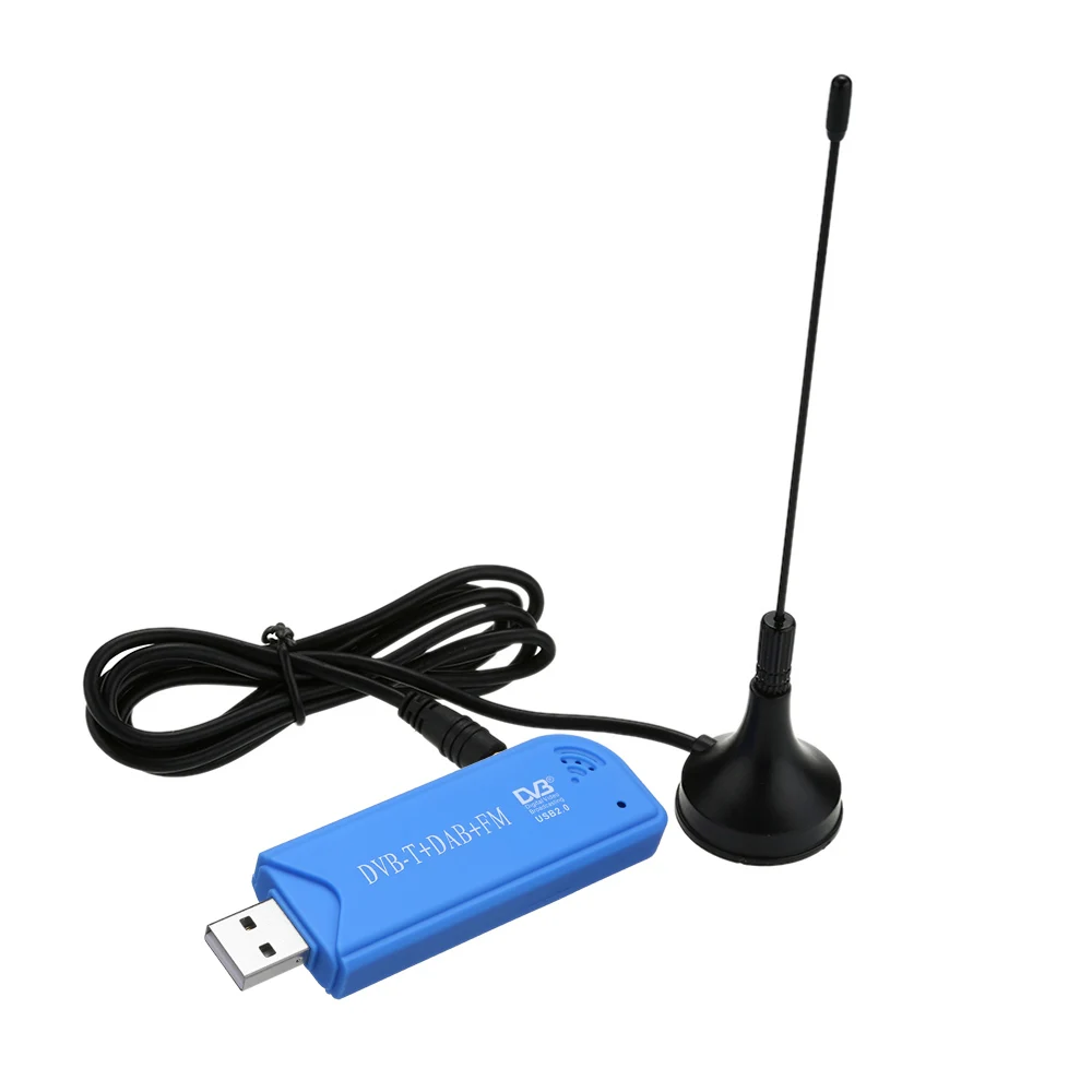 Мини Портативный цифровой USB 2 0 TV Stick DVB-T + DAB FM RTL2832U FC0012 чип Поддержка SDR тюнер