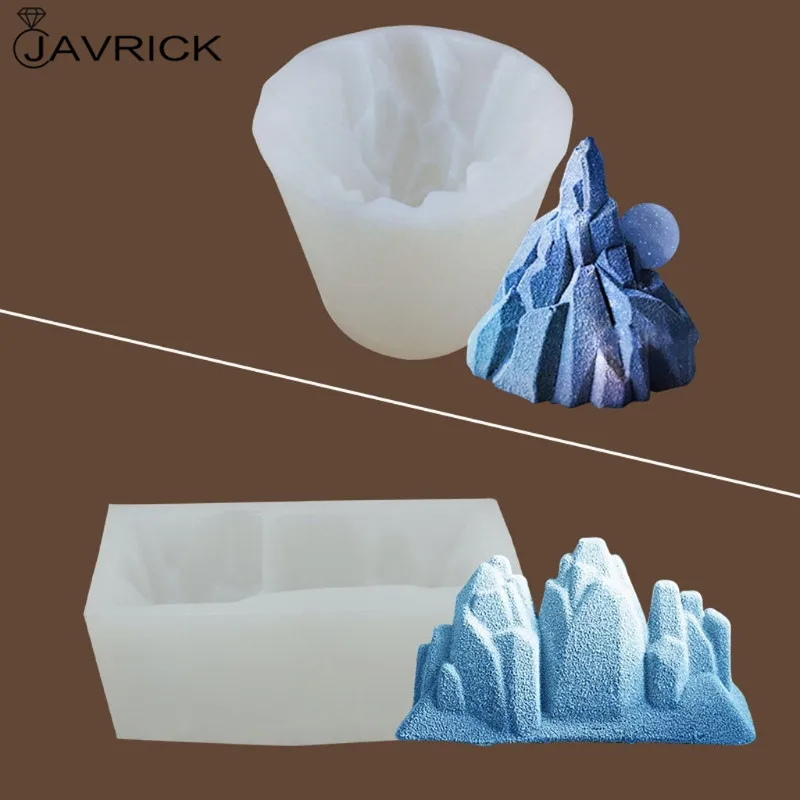 

2 Styles Handmade Snow Mountain Ice Mold GumpasteIce Mountain Cookie Moldes Fondant Silicone Cake Decor Mould Sugarcraft