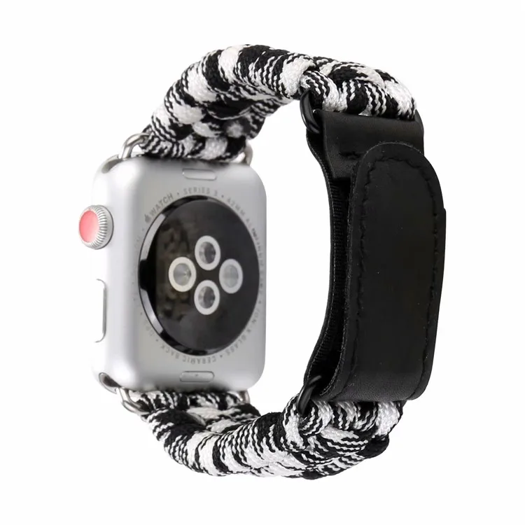 Спортивный тканый браслет из нейлоновой веревки для Apple Watch 38 мм 42 мм 40 мм 44 мм для iWatch 5 4 3 2 1