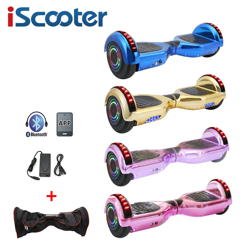IScooter Bluetooth Ховерборд 2 колеса самобалансирующийся электрический самокат стоящий умный двухколесный скейтборд samsung Аккумулятор самокат