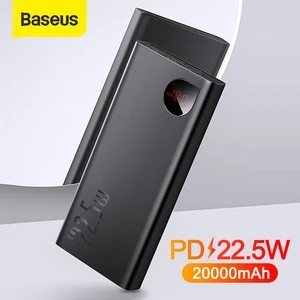 baseus power bank 20000mah portable external battery charger 20000 mah powerbank pd fast charge for iphone 12 xiaomi poverbank free global shipping