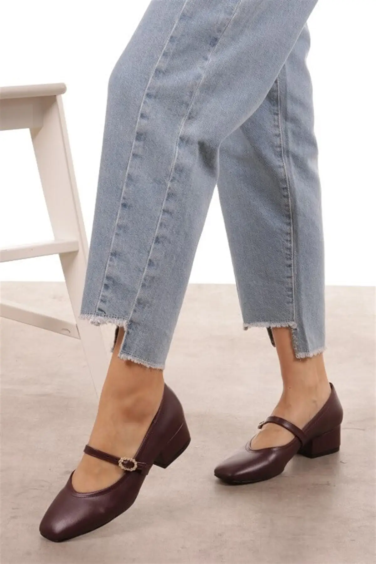 Бордовые Туфли на каблуке со стразами Mio Gusto Джулия | Обувь