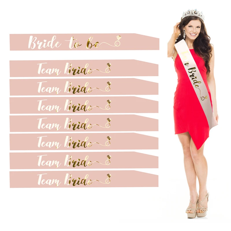 Свадебное украшение невесты атласный пояс свадебная вуаль девичник наклейки для