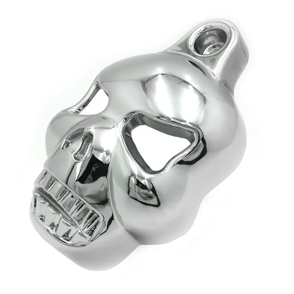 Крышка клаксона с черепом для Harley Davidson Big Twins V-Rod Stock Cowbell 1992-2020 Chrome Aftermarket