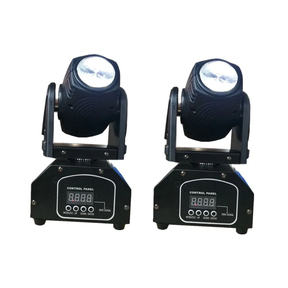 

Светодиодный прожектор с вращающейся головкой, 2 шт./лот, 10 Вт, RGBW LED Pinspot Light, светодиодный прожектор, DMX512, сценическое точечное освещение для ...